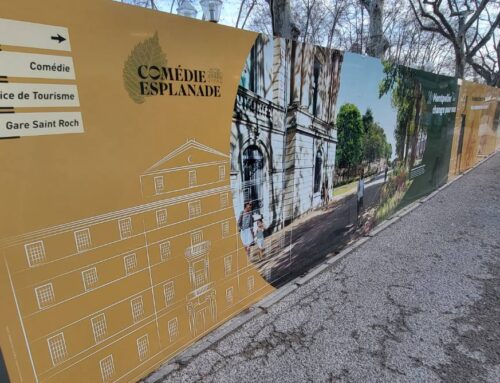 SIGNASUD réalise une palissade de chantier de 380 mètres sur l’Esplanade Charles-de-Gaulle à Montpellier